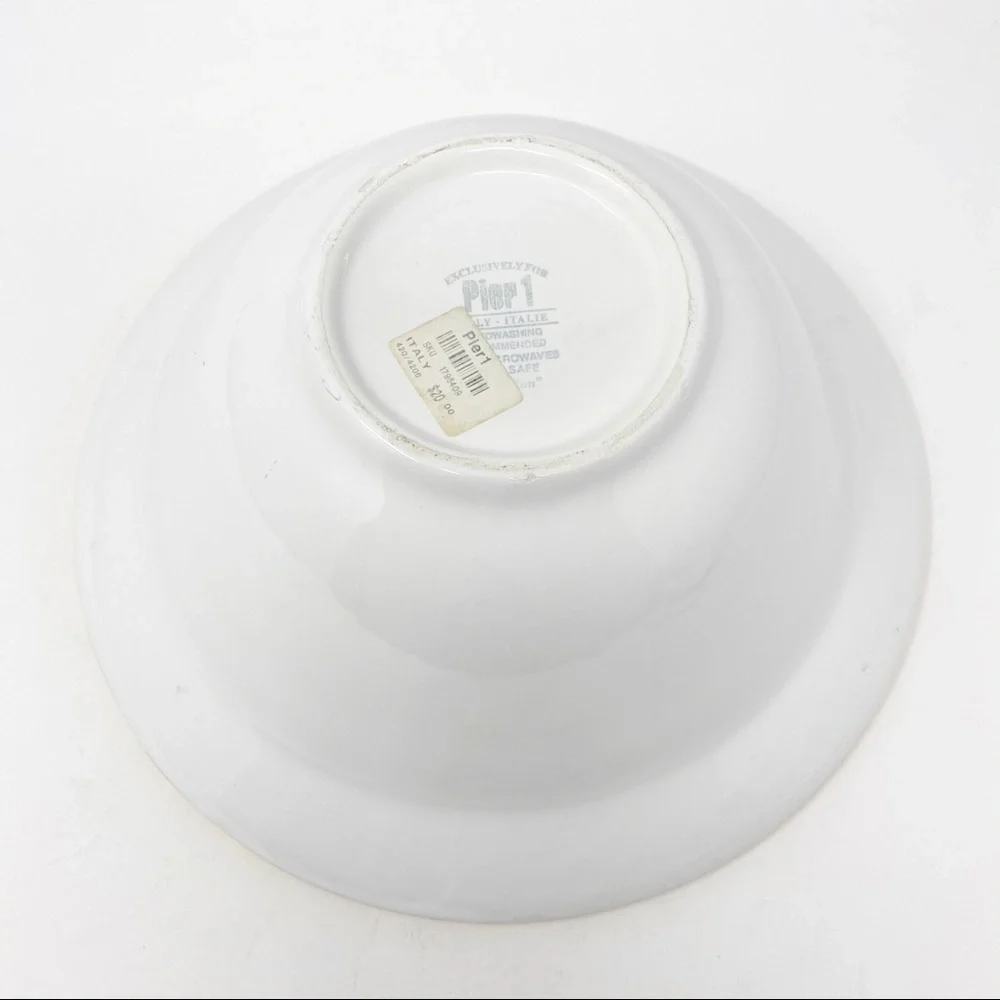 PIER 1 Pier Classic Porcelain Gold Rim Pasta Bowl